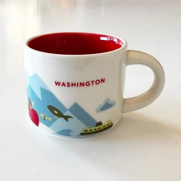 Starbucks Washington State Mini Mug Ornament You Are Here Souvenir Cup Collector - Picture 2 of 6